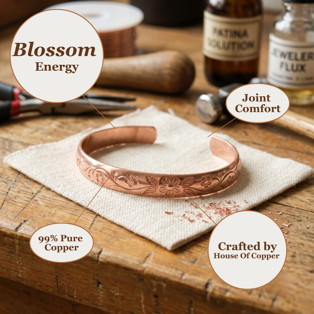 Susan's Blossom Copper Bracelet