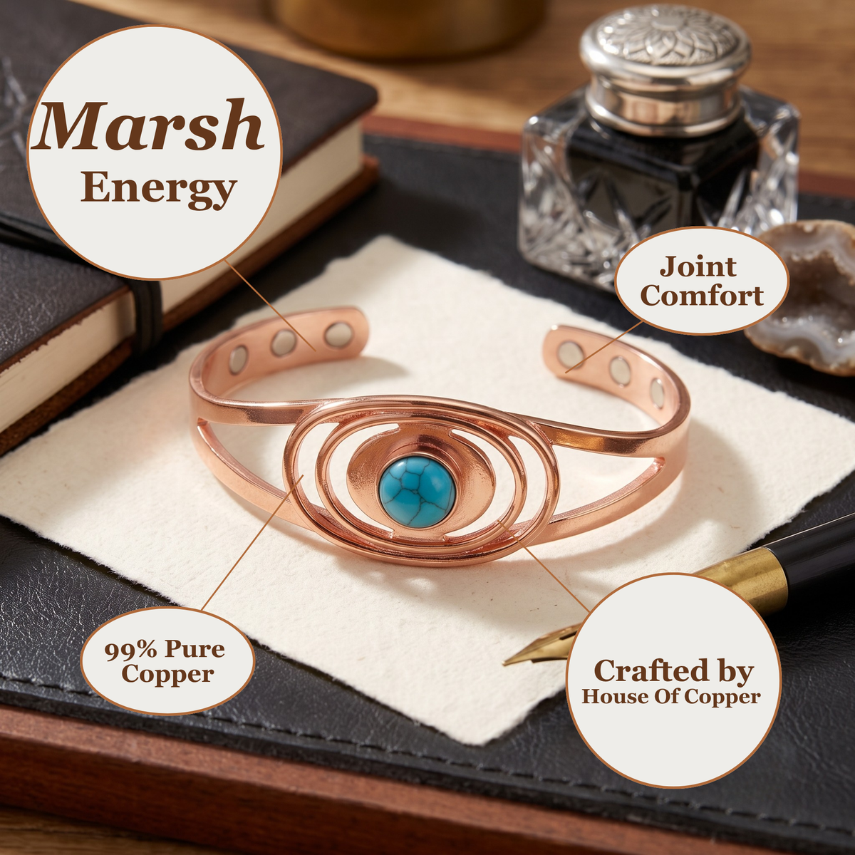 Susan's Marsh Copper Bracelet