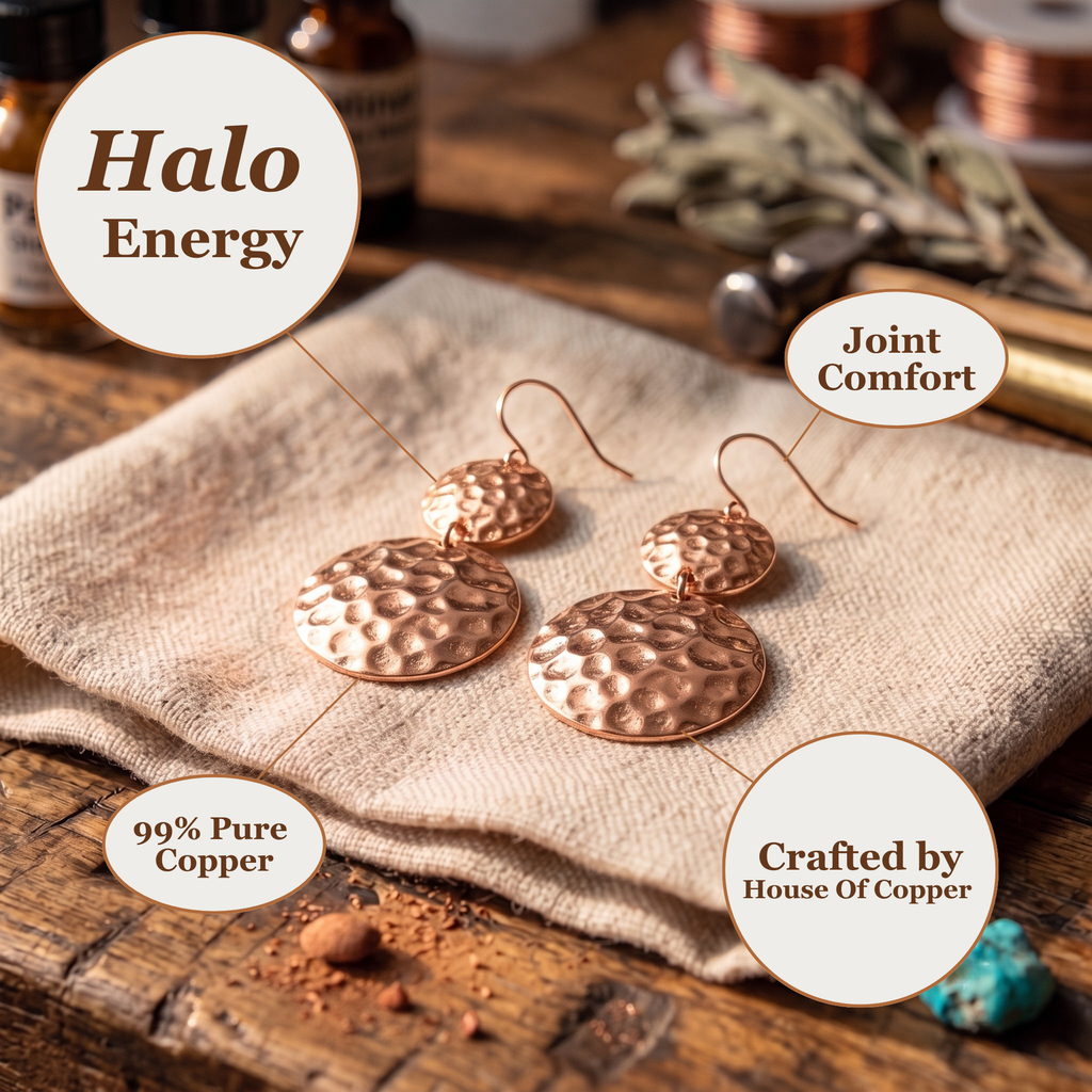 Susan's Halo Copper Earrings