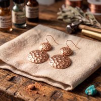 Susan's Halo Copper Earrings