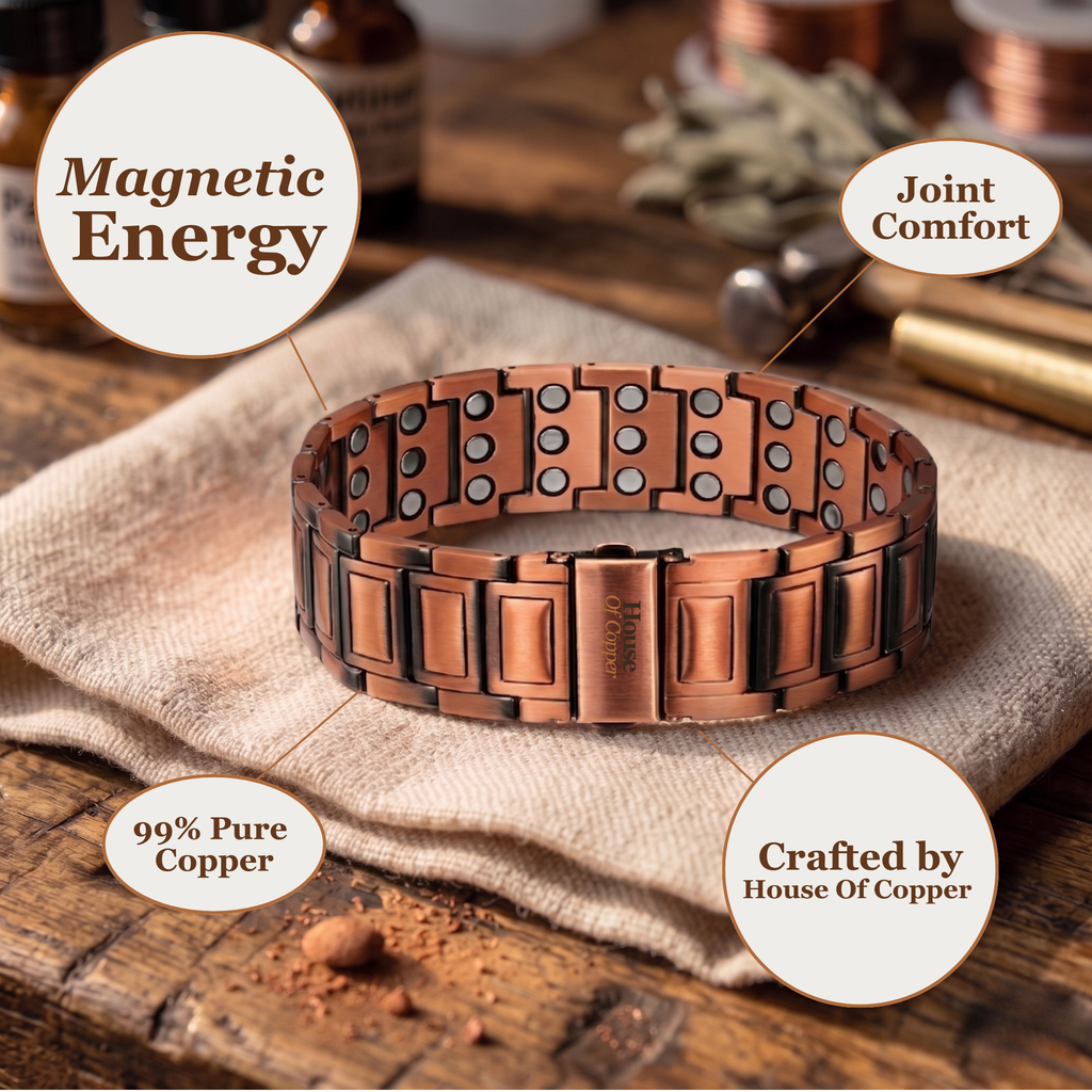 Mens Copper Magnetic Bracelet