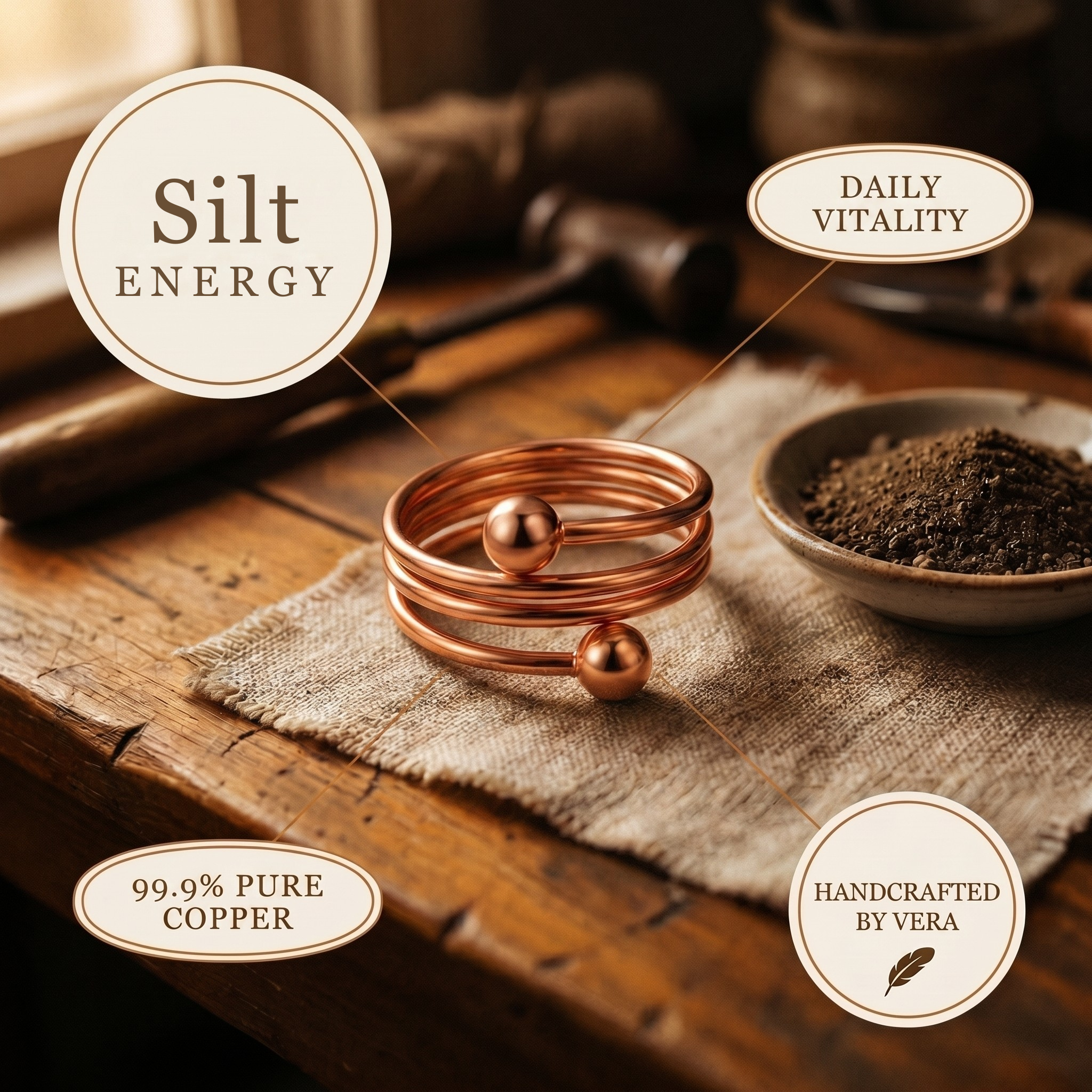 Vera's Silt Copper Ring