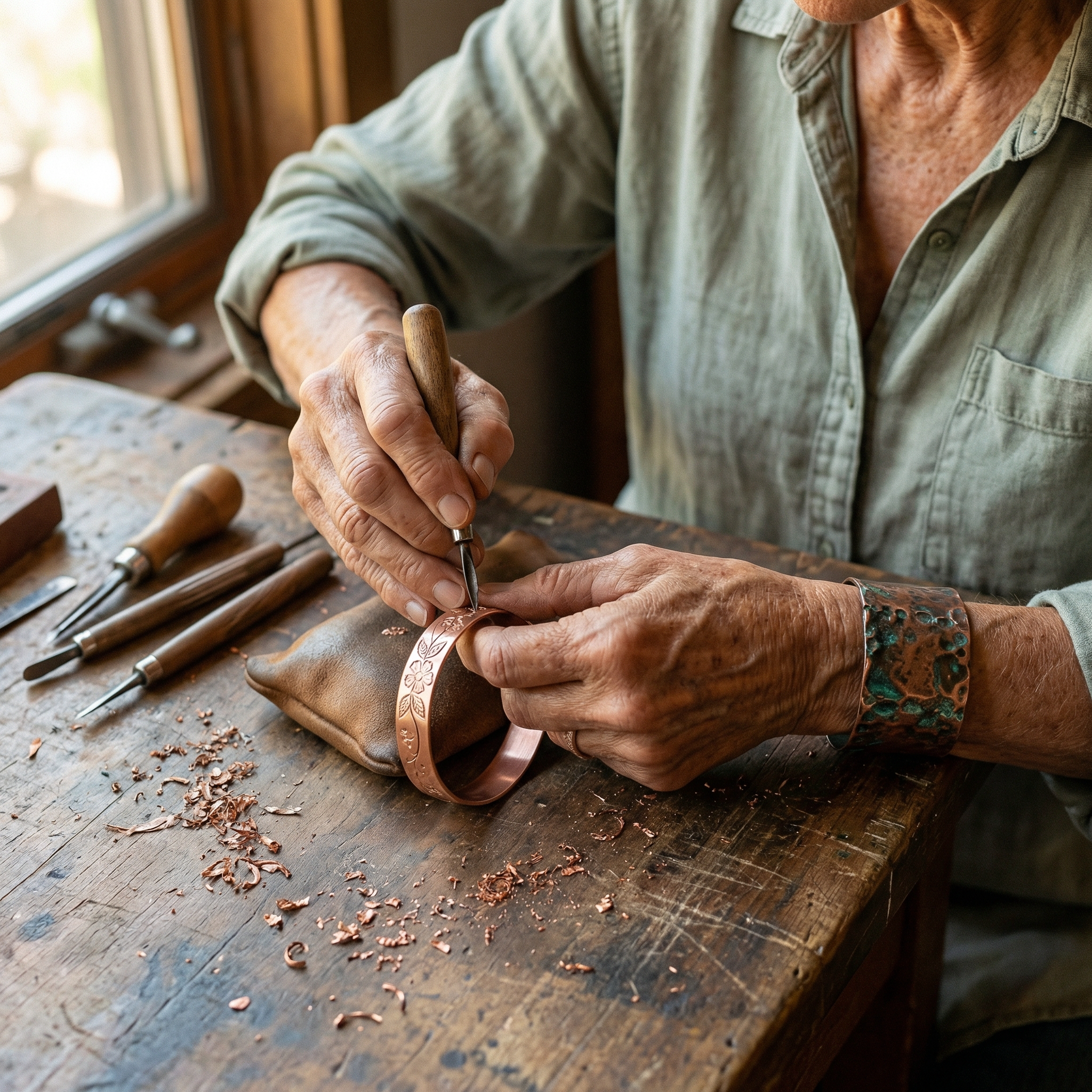 Vera's Bloom Copper Bracelet