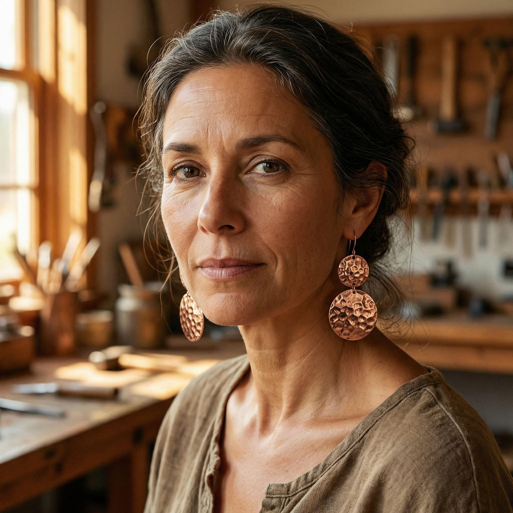 Vera's Solstice Copper Earrings