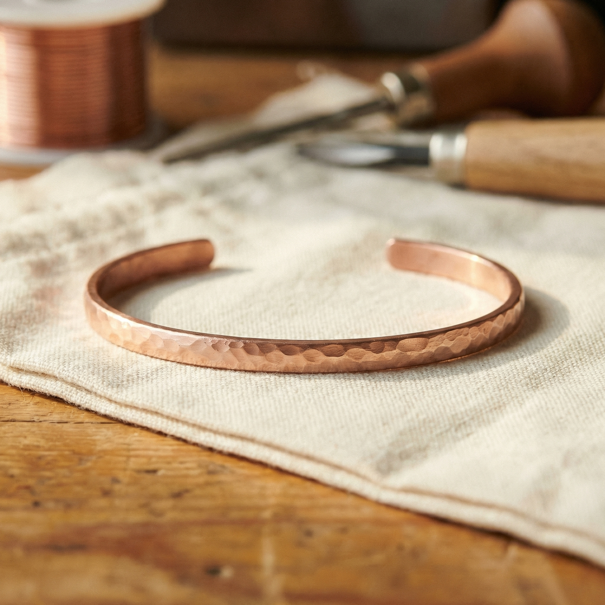 Vera's Sand Copper Anklet