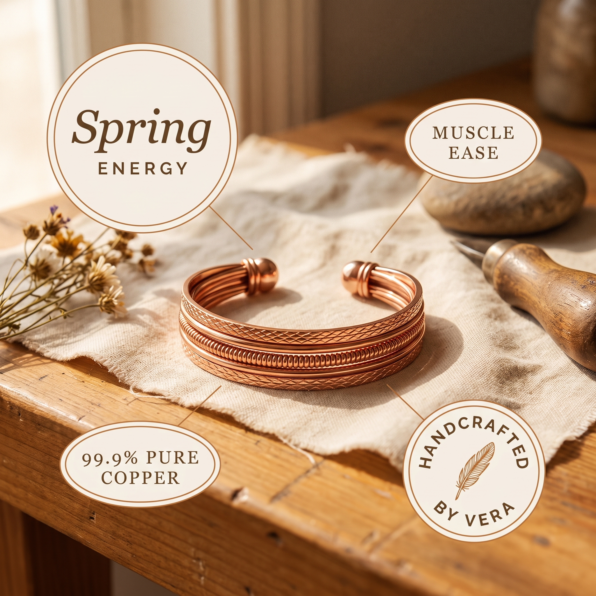 Vera's Bracken Copper Bracelet